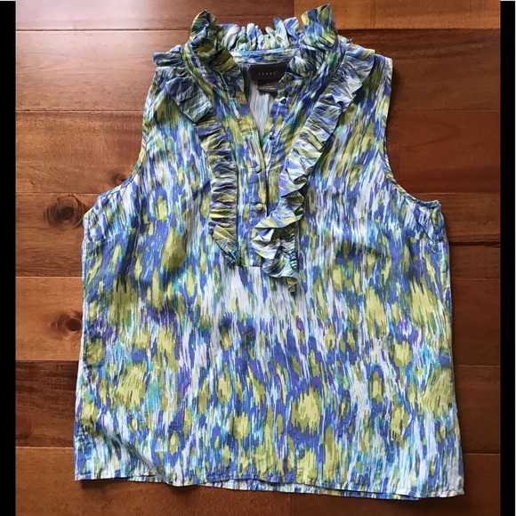 Kenar silk blouse sleeveless L - Picture 1 of 6
